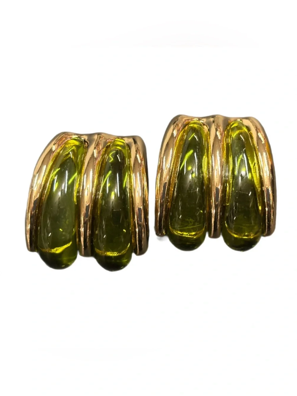 8 Other Reasons x Wicked Gia Stud Earrings Green Gold NEW